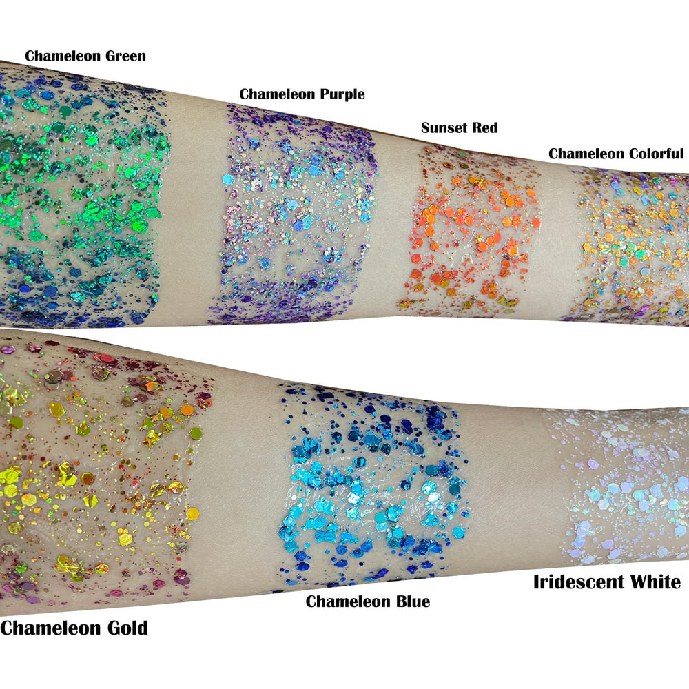 MEICOLY Chameleon Purple Glitter eye makeup for bold sparkle