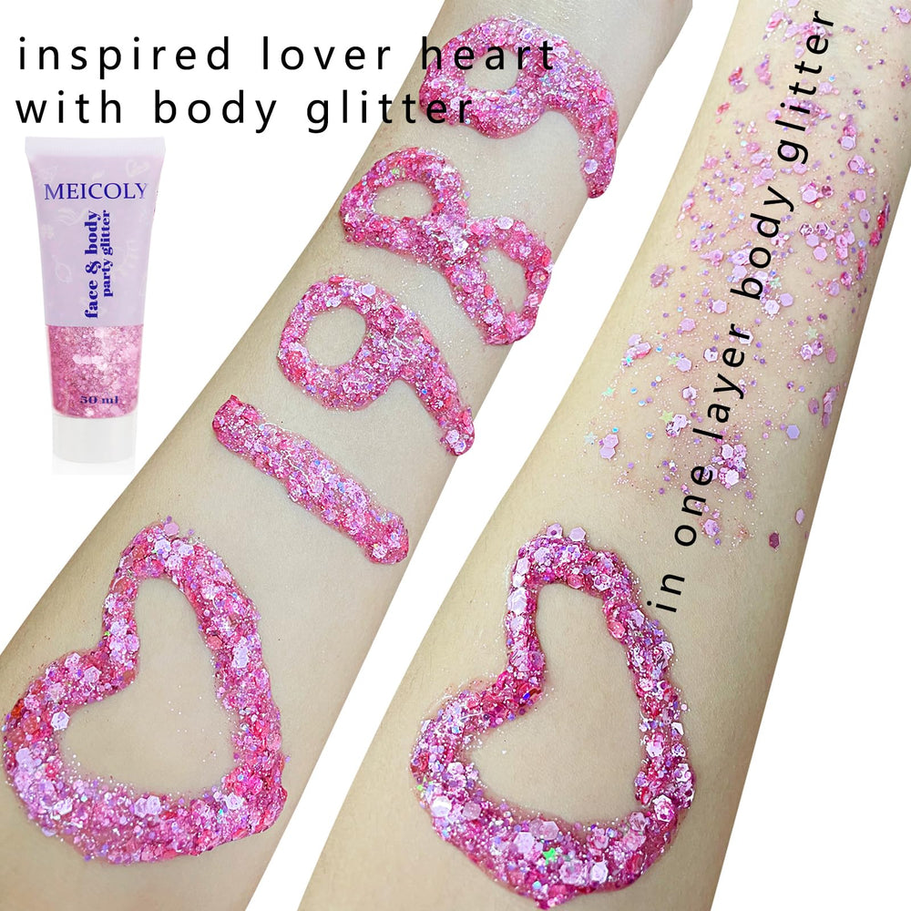 MEICOLY concert glitter body highlights shoulders for stage presence