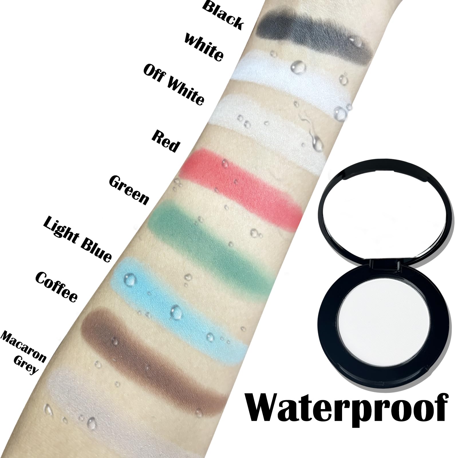 MEICOLY eyeshadow on lid matte closeup highlighting even color payoff