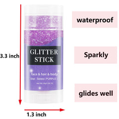 MEICOLY face glitter stick enhances Mardi Gras makeup with bold, fast-drying shine