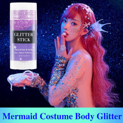 MEICOLY festival glitter for hair and skin adds shimmering drama