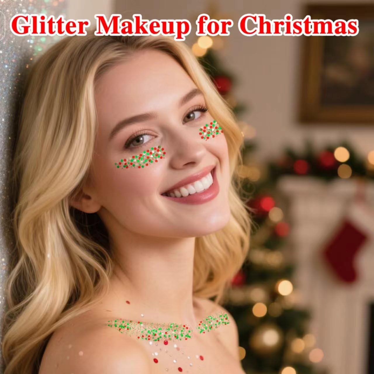 MEICOLY festive glitter stick ideal for face, body, and hair accents.