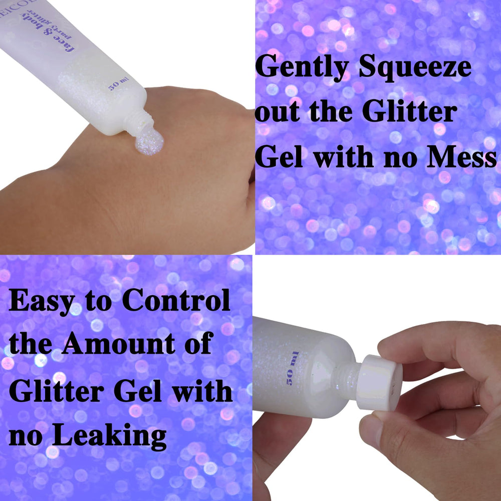 MEICOLY glitter in hair adds subtle party sparkle