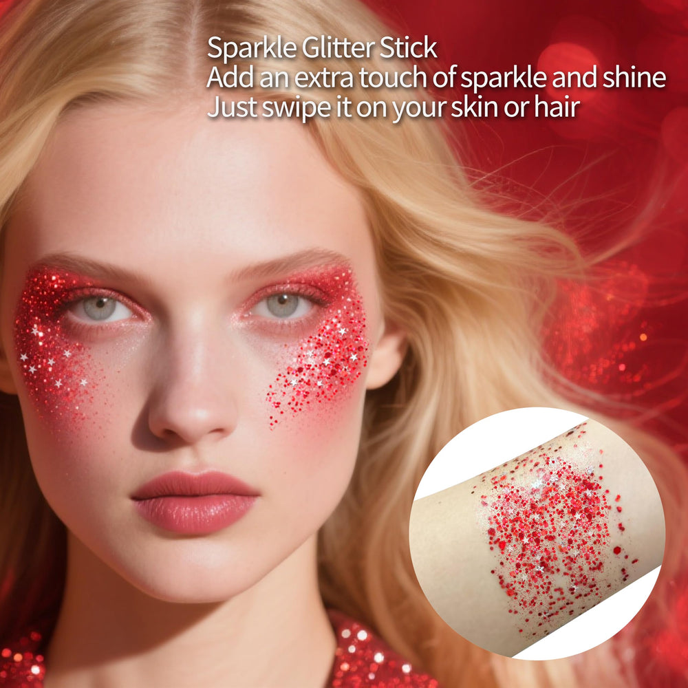 MEICOLY Glitter Stick on collarbones captures shimmering light