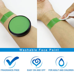 MEICOLY green face paint adult applying for Halloween or cosplay
