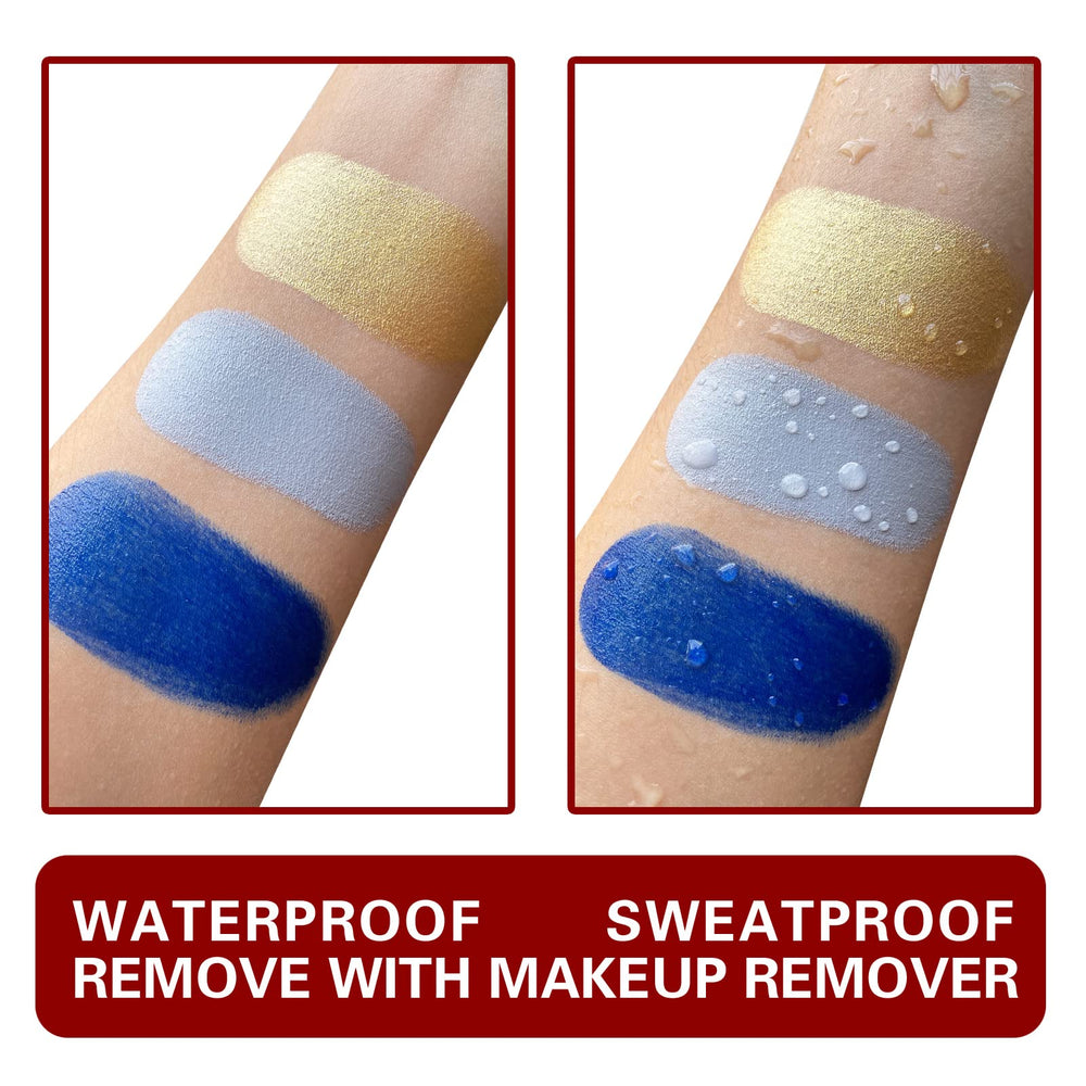 MEICOLY grey face paint stick is easy to remove with olive oil or solvent