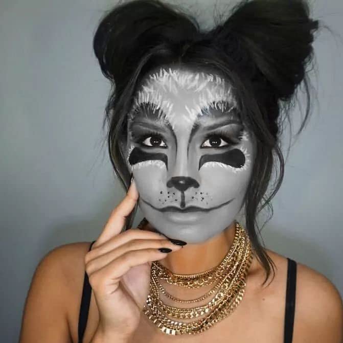 MEICOLY grey face paint stick shows waterproof-sweatproof finish ideal for long wear under heat or rain