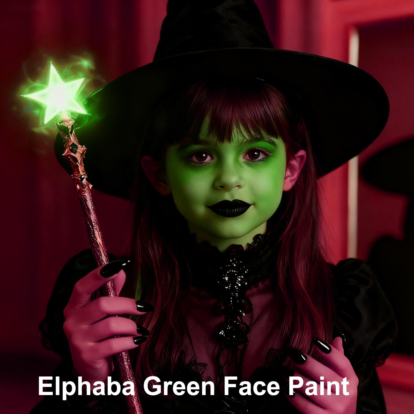 MEICOLY light green face paint kid applying for a playful Patrick's Day look