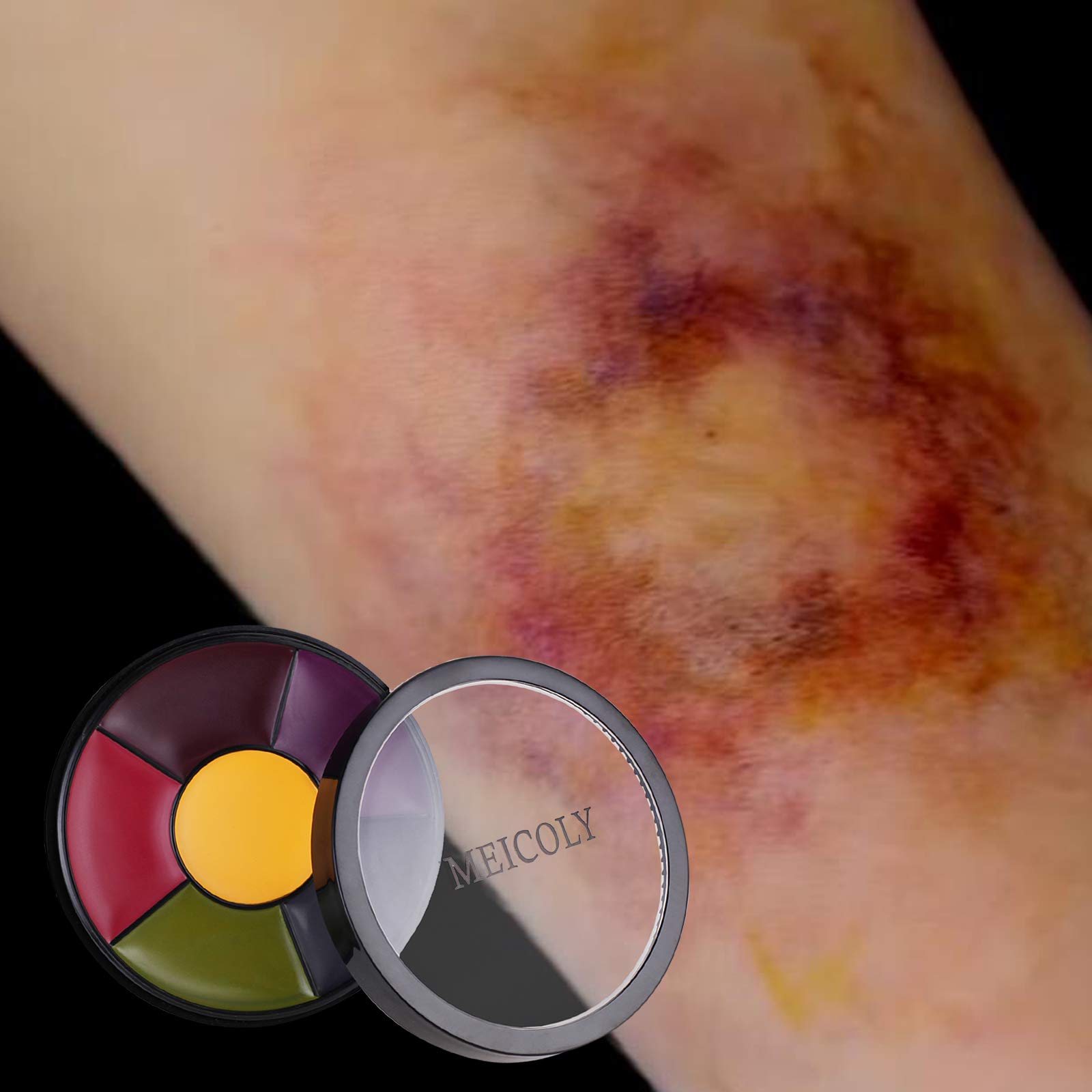 MEICOLY light green Gamora witch face paint for vibrant fantasy character looks.
