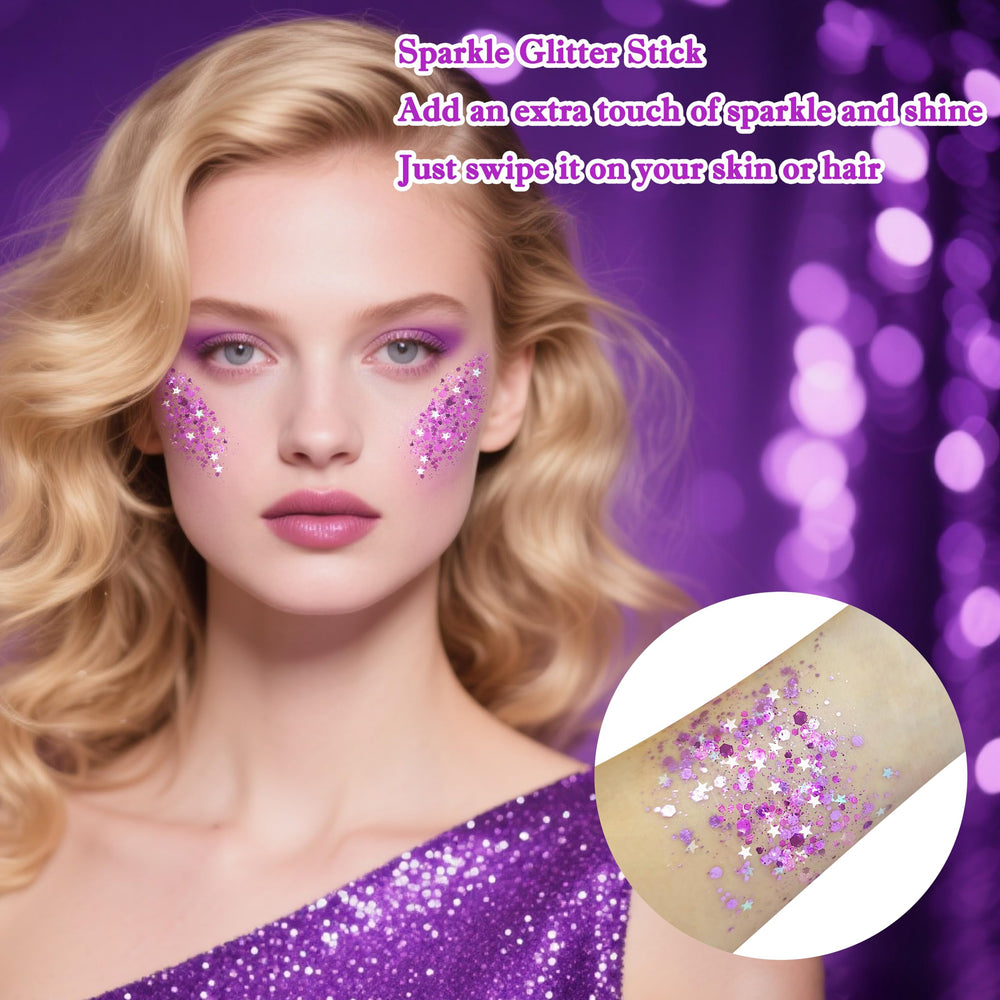 MEICOLY collarbones glitter stick creates luminous decolletage shimmer.