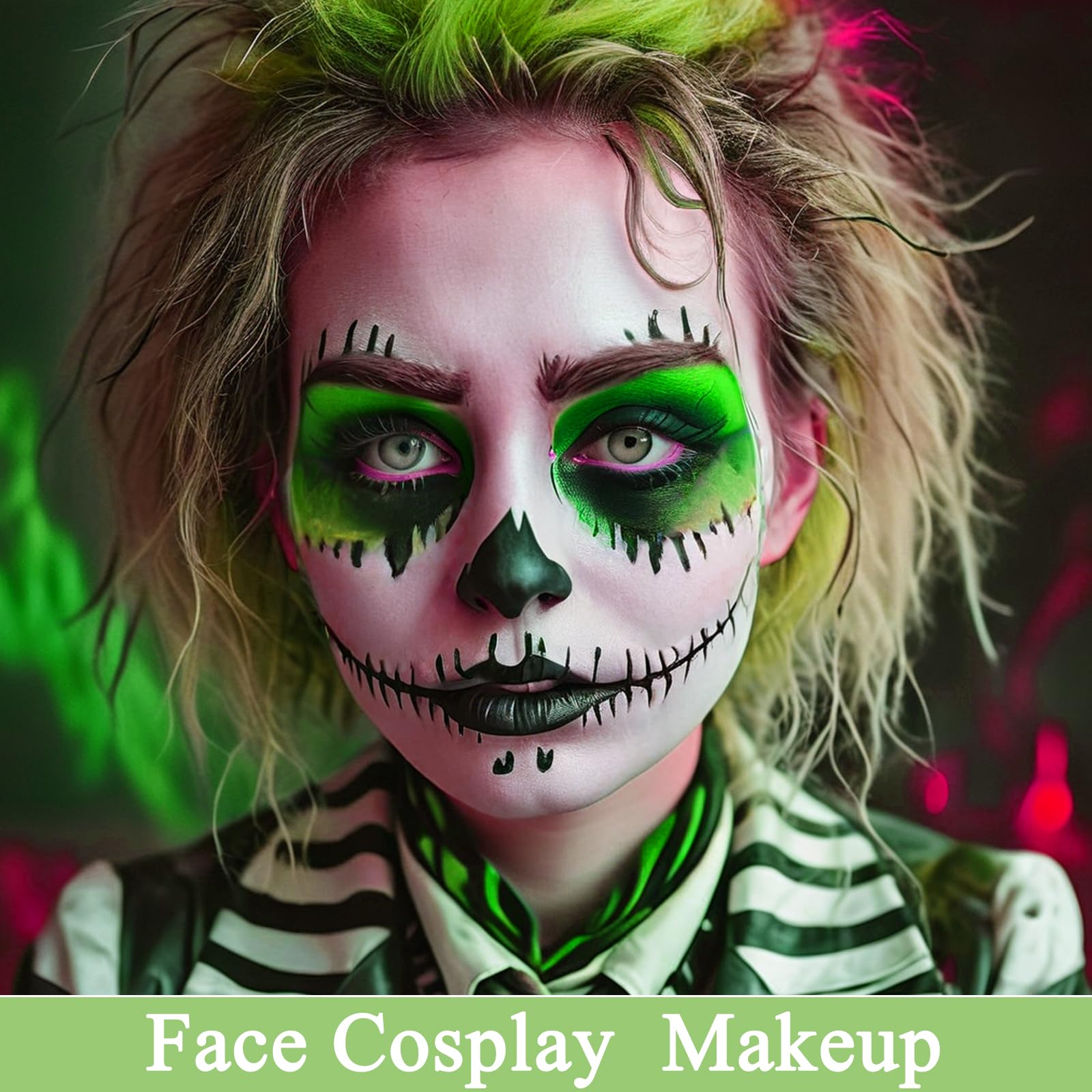 MEICOLY lime green face paint stick offers all-day wear and smooth glide