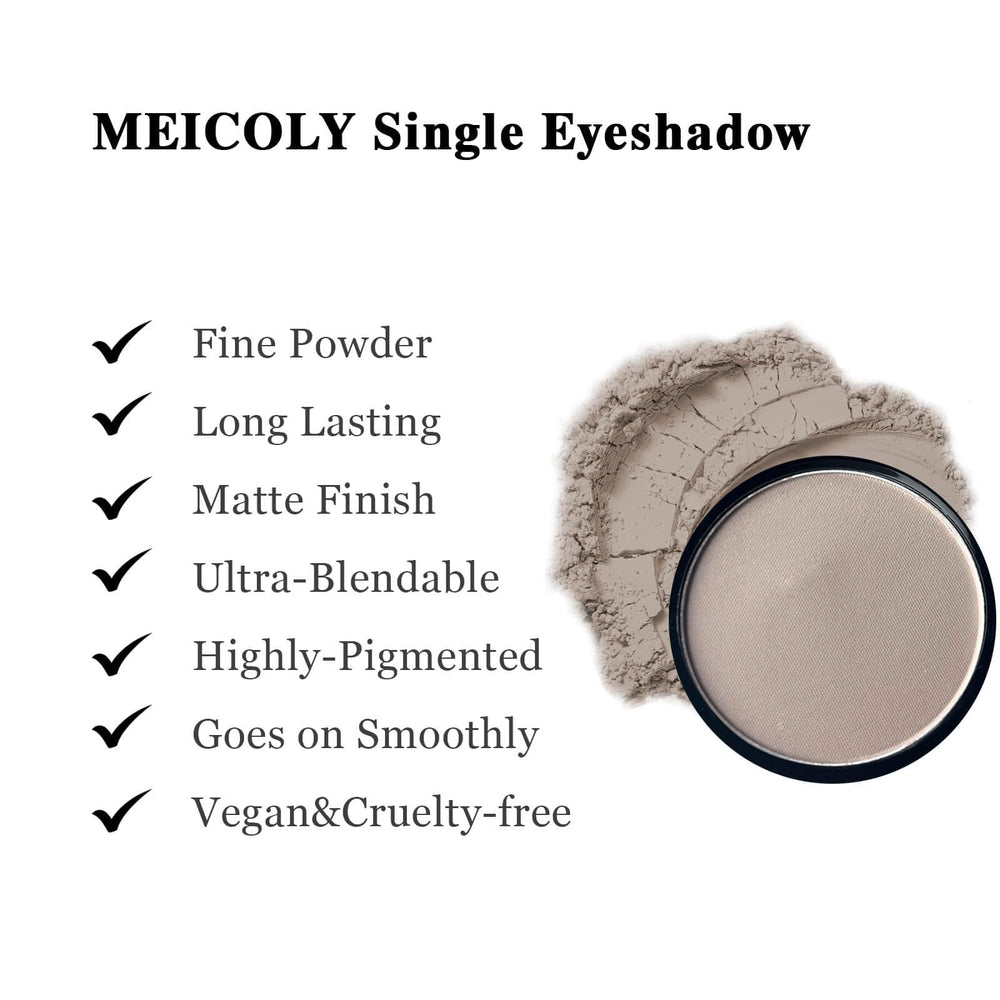 MEICOLY Macaron Grey Eyeshadow with high pigmentation for bold color payoff.