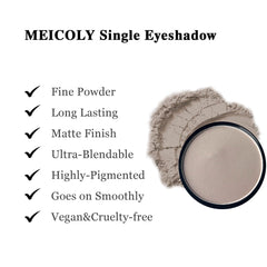 MEICOLY Macaron Grey Eyeshadow with high pigmentation for bold color payoff.