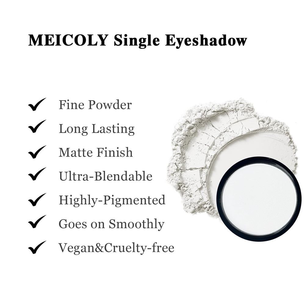 MEICOLY matte eyeshadow compact with buildable color and included brush