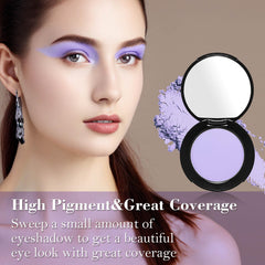 MEICOLY matte violet lavender eyeshadow delivering high pigmentation.