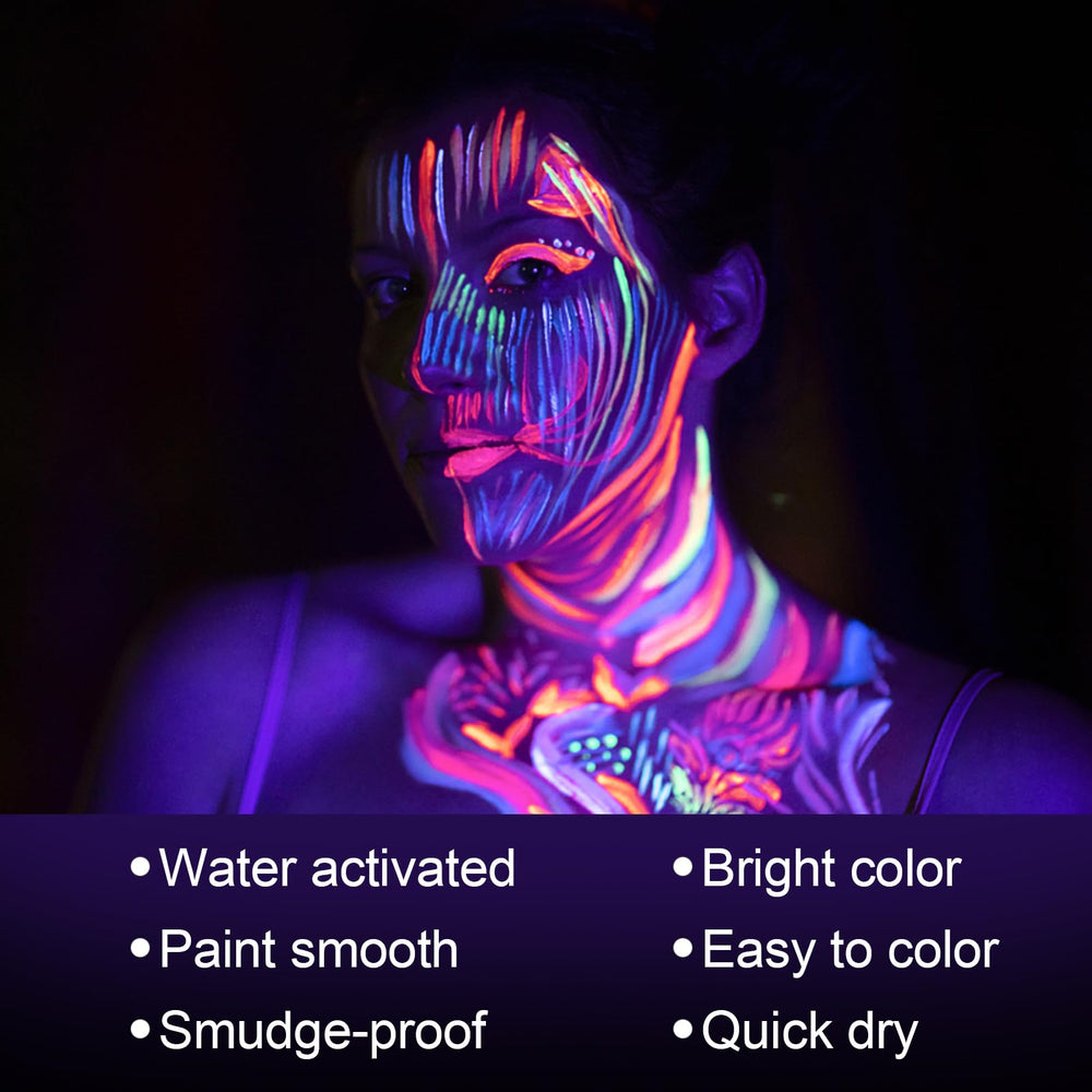 Meicoly Neon face paint green neon for vibrant festival color