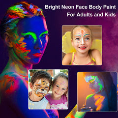 Meicoly Neon face paint pink neon safe for kids party makeup