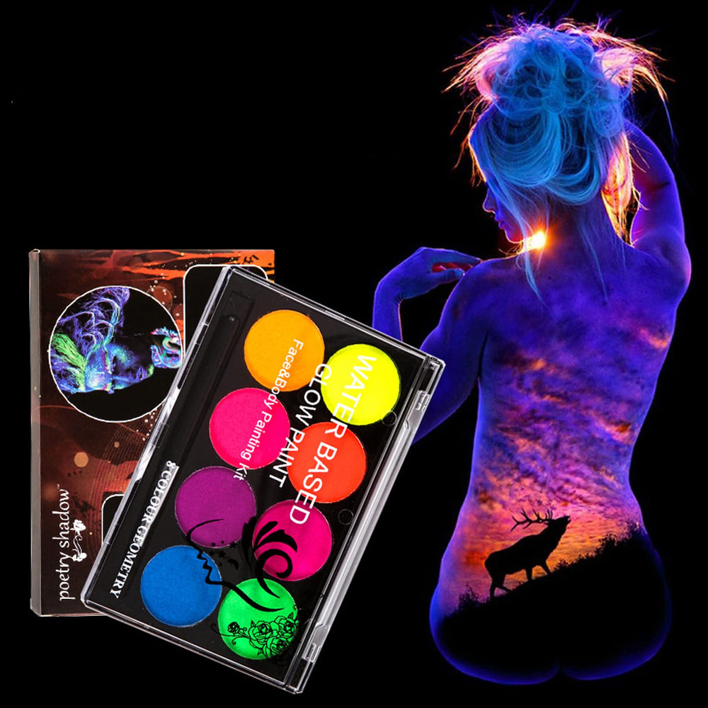 Meicoly Neon face paint teal neon smooth quick dry effect