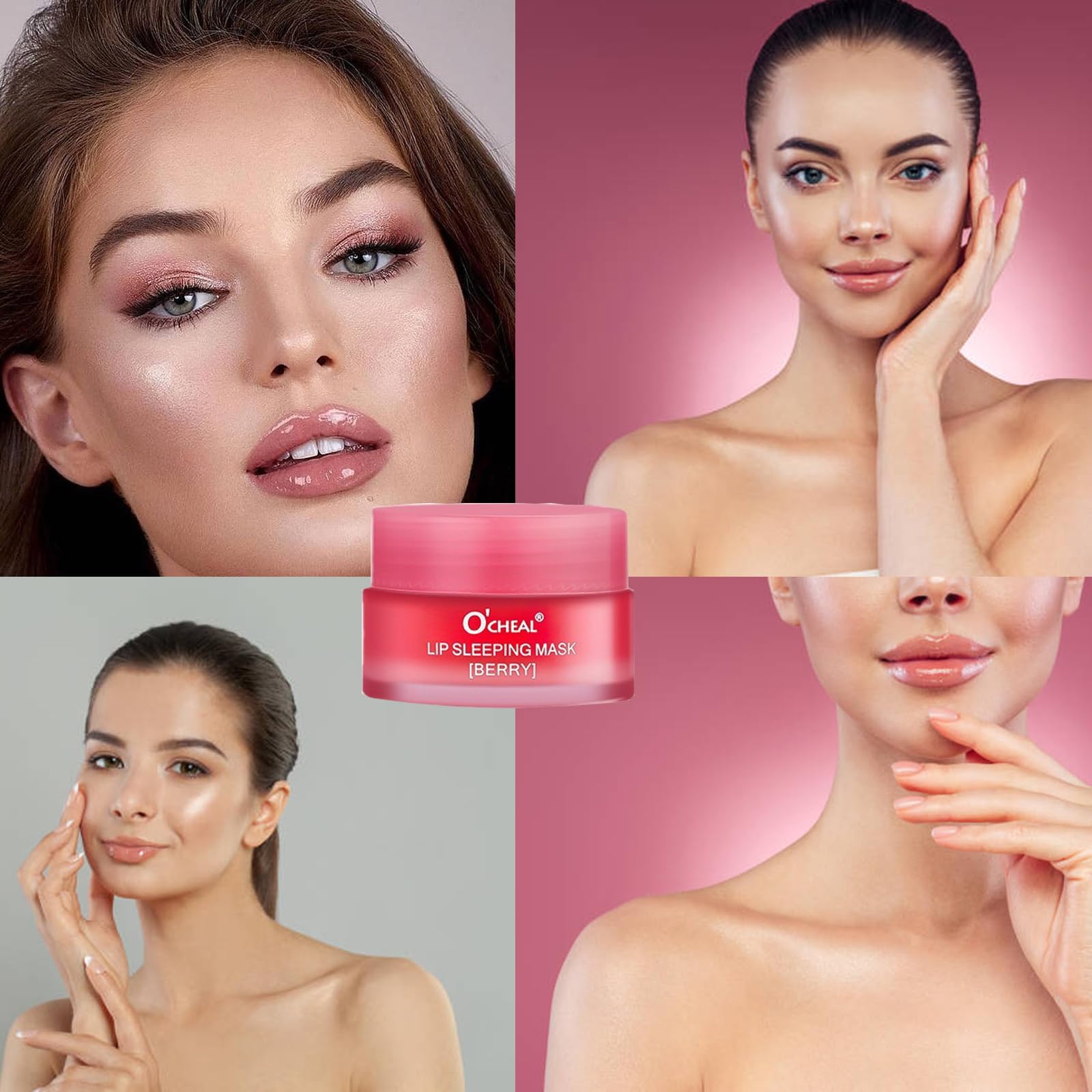 MEICOLY Nourish Lip Sleeping Mask berry-application on lips overnight restores moisture.