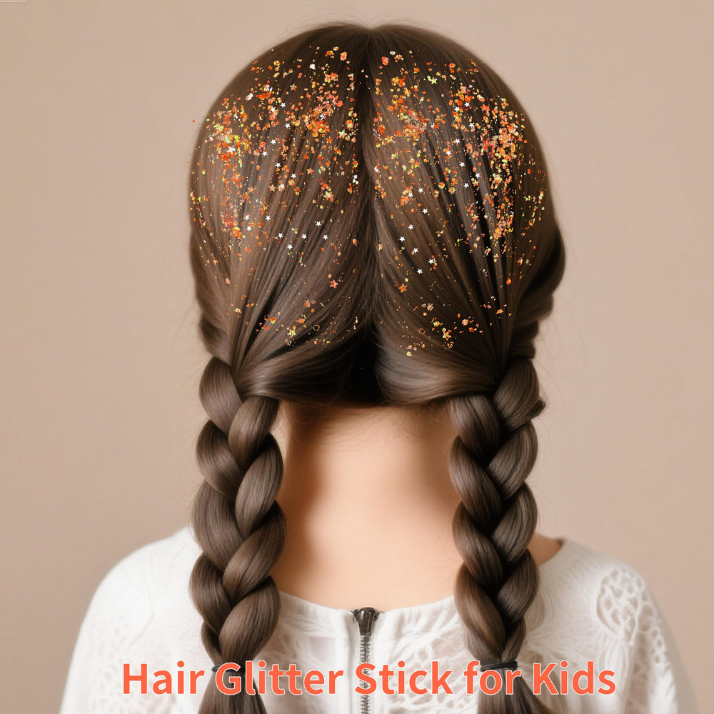 MEICOLY Orange Glitter Stick highlights collarbones with sparkle.