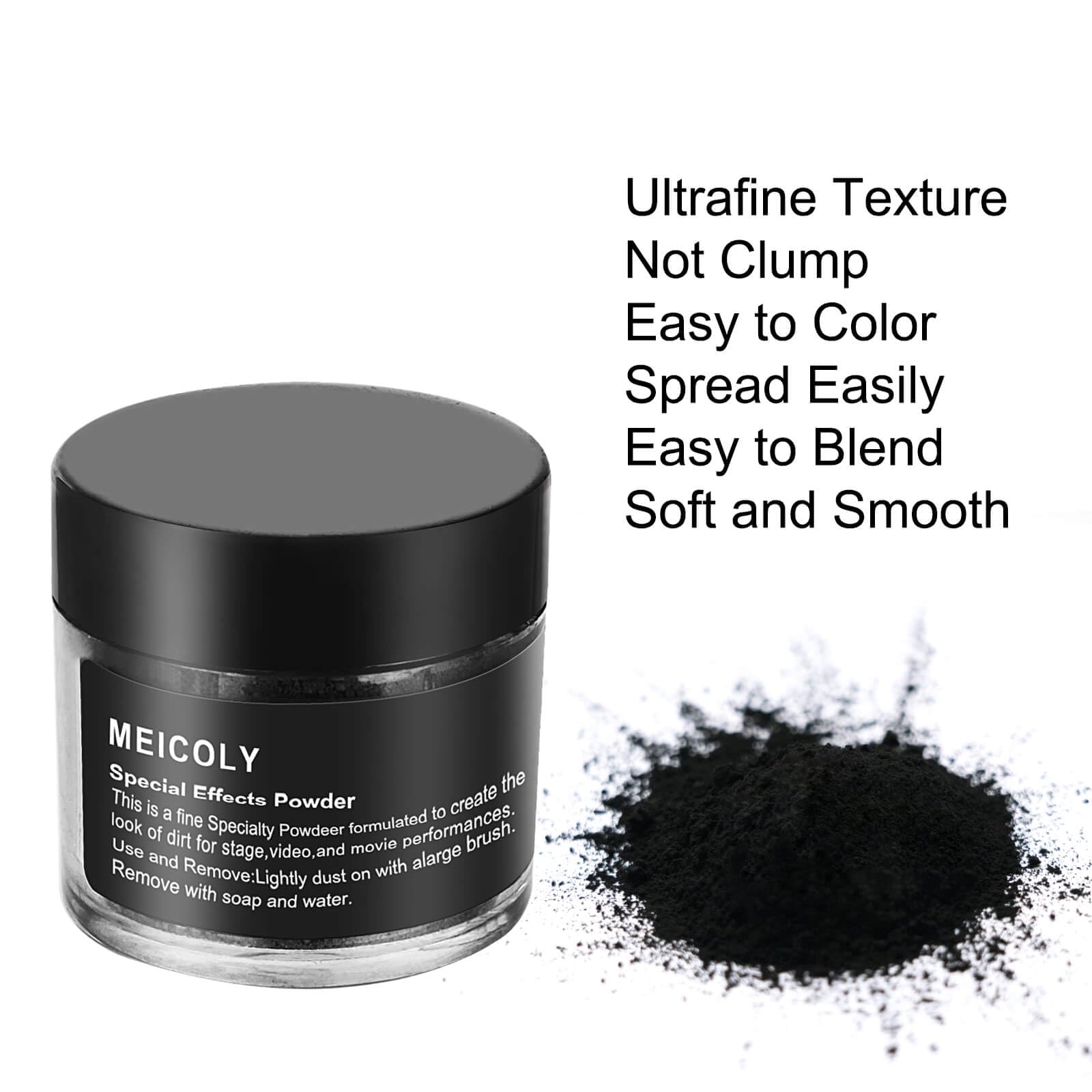 Meicoly pirate face makeup powder creates rugged texture with easy removal