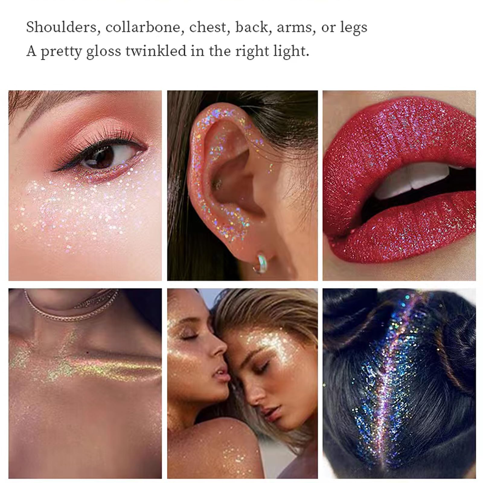 MEICOLY glitter on hands for dance-friendly sparkle