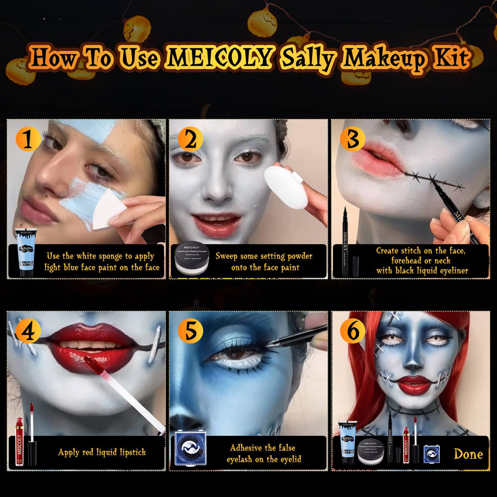MEICOLY Sally makeup kit black eyeliner for precise detail