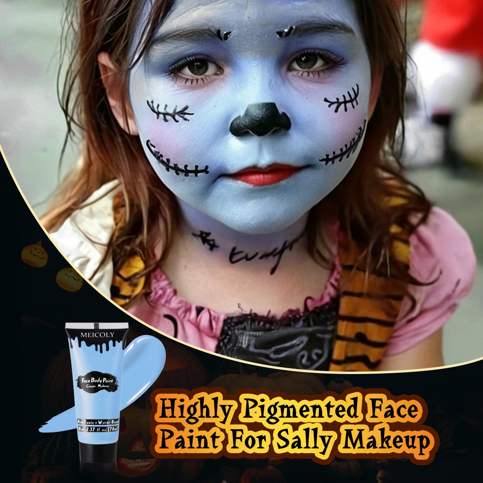MEICOLY Sally makeup kit blue base color enhances Sally look