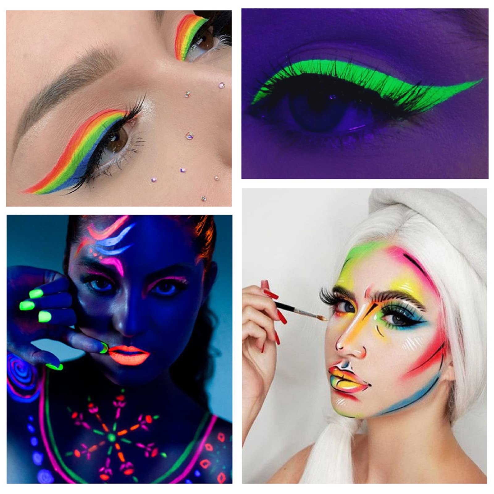 MEICOLY UV yellow and pastel yellow duo brightens eyes under UV