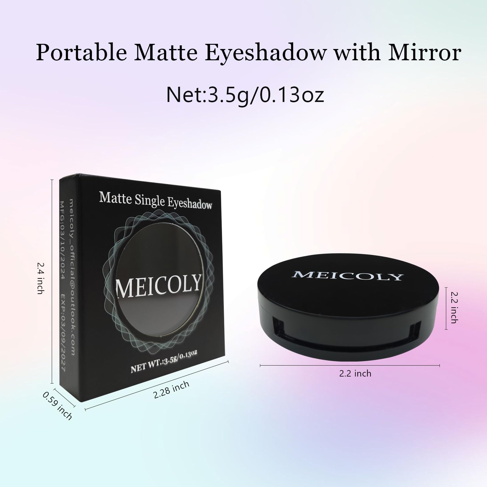 MEICOLY waterproof matte finish for smudge-resistant color.