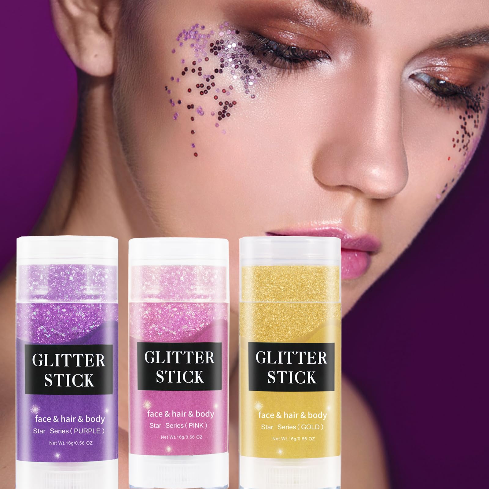 MEICOLY waterproof and sweatproof glitter for rainy or dancing moments