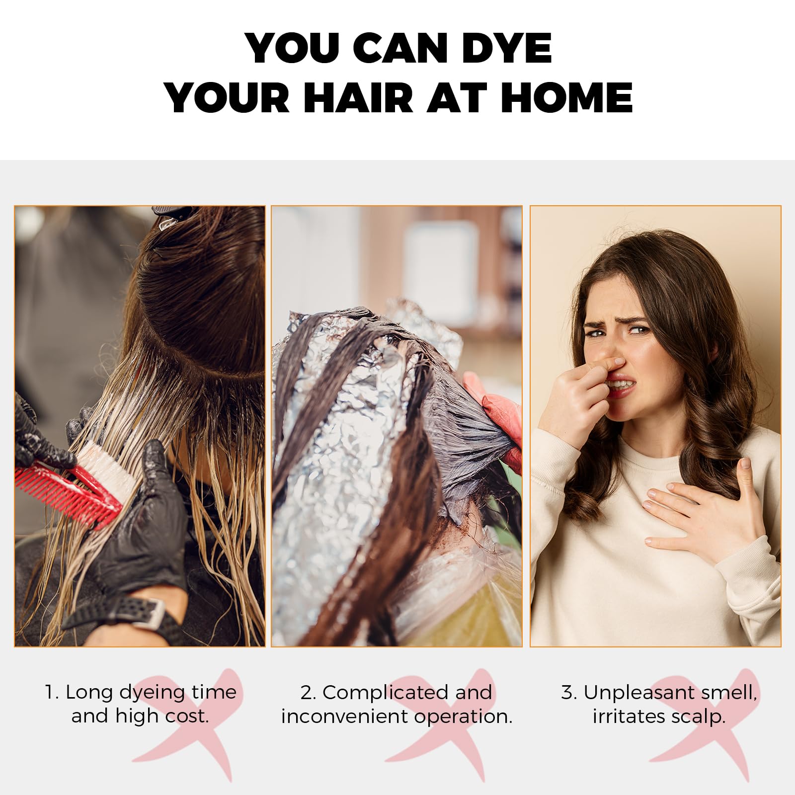 MEIDU Black Hair Dye Shampoo color-result suggests natural gray coverage
