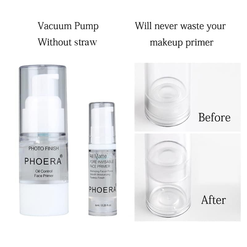 Meifen Phoera Face Primer before and after skin-ready look.