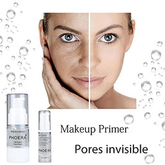 Meifen Phoera Face Primer tube on matte surface, reduces shine for flawless finish.