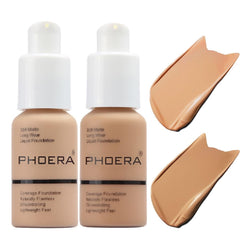 Meifen PHOERA Foundation 104 Buff Beige swatch for natural coverage