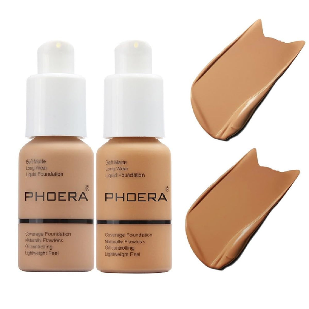 Meifen PHOERA foundation bottle in 105 Sand offering smooth, full-coverage finish.
