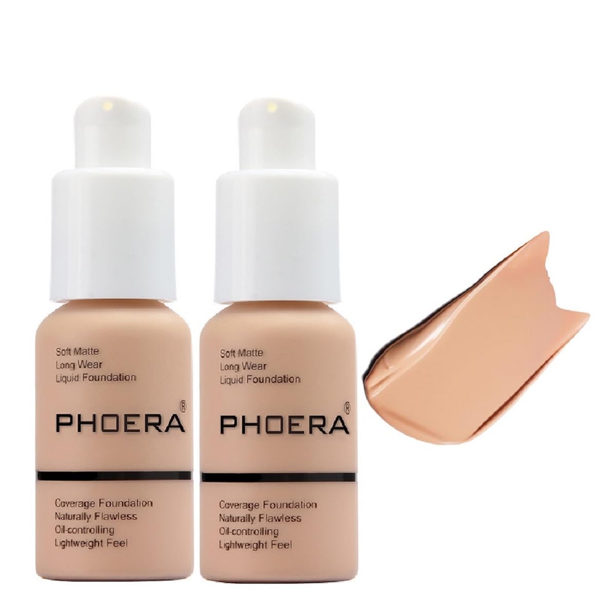 Meifen PHOERA Foundation bottle with pump for smooth, even coverage.