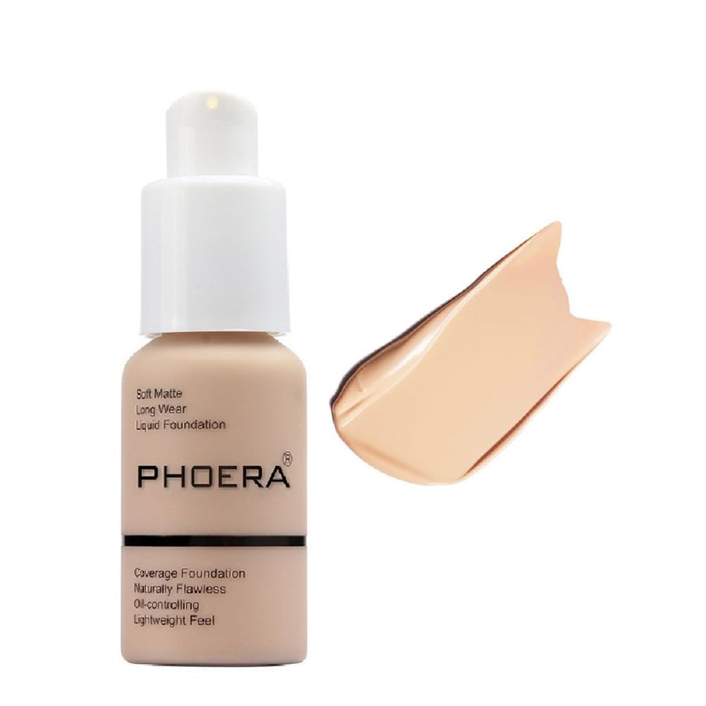 Meifen PHOERA Foundation nude shade packaging showing natural finish.