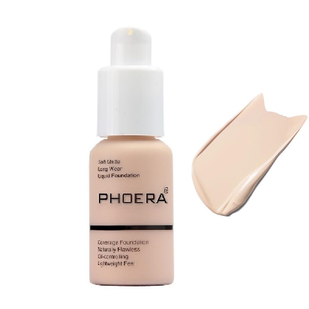 Meifen Phoera Foundation Porcelain bottle demonstrates long-wear matte coverage.