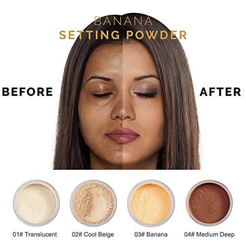 Meifen PHOERA setting powder cool beige swatch for natural coverage.