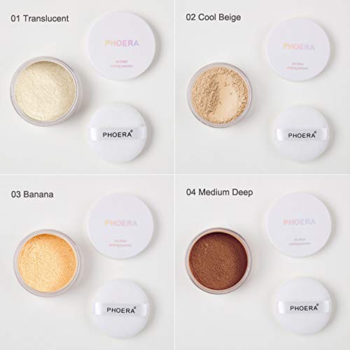 Meifen PHOERA setting powder full-coverage look with crease-resistance.