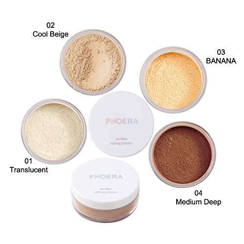 Meifen PHOERA setting powder packaging closeup for on-the-go touch-ups.