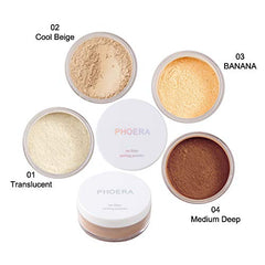Meifen PHOERA setting powder packaging closeup for on-the-go touch-ups.