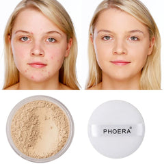 Meifen PHOERA setting powder swatch on skin showing even tone.