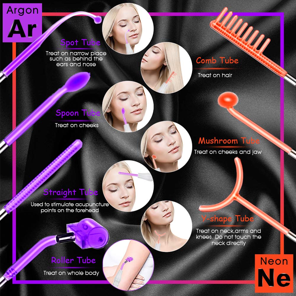 Meifuly high frequency wand seven tube set offers versatile skin and scalp options