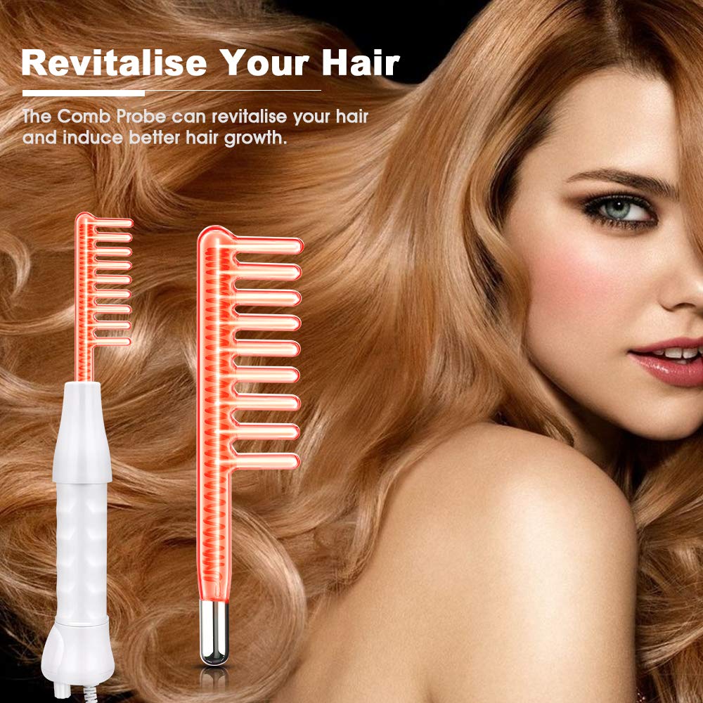Meifuly high frequency wand used on scalp for at-home care
