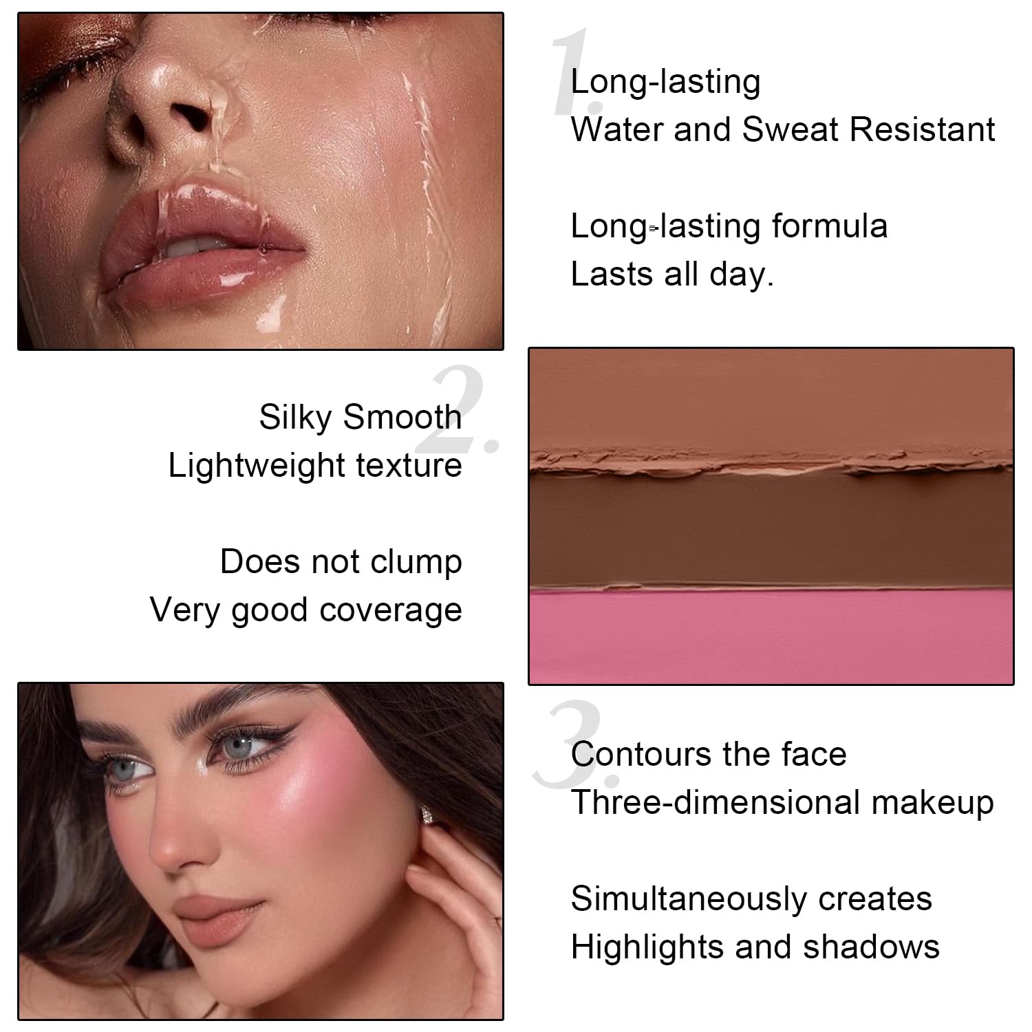Meilury contour stick with easy removal and gentle formula suitable for daily use.
