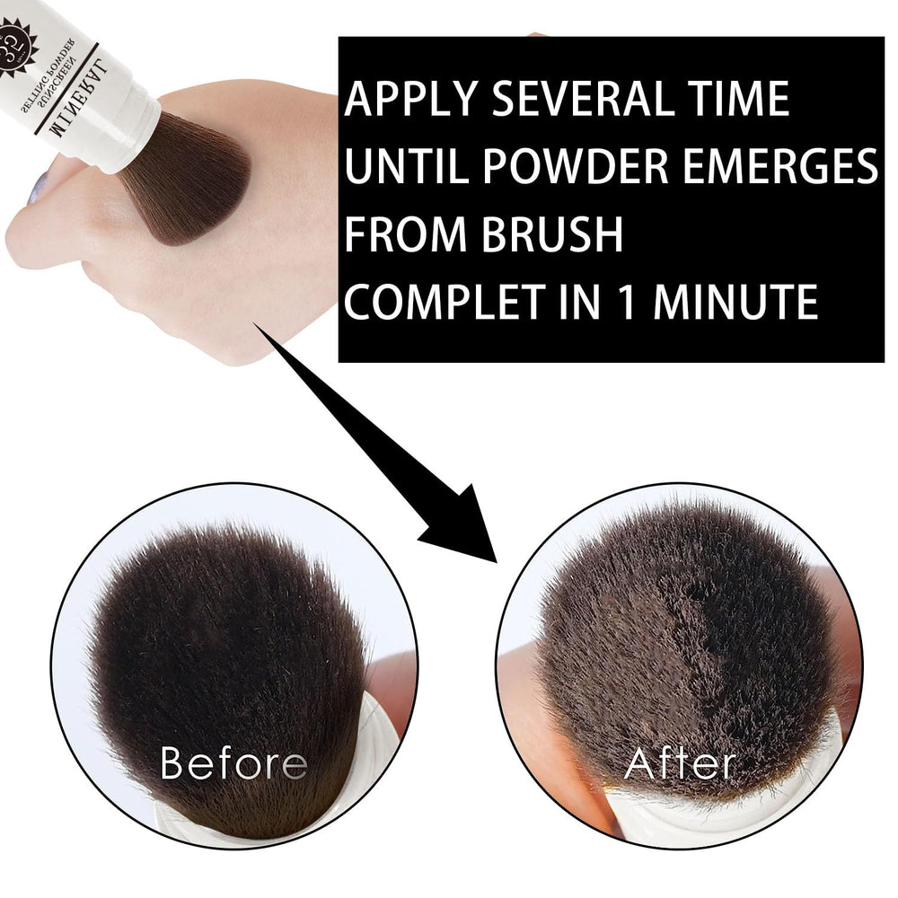Meilury brush design dispenses precise powder with a simple cap-to-sleeve system