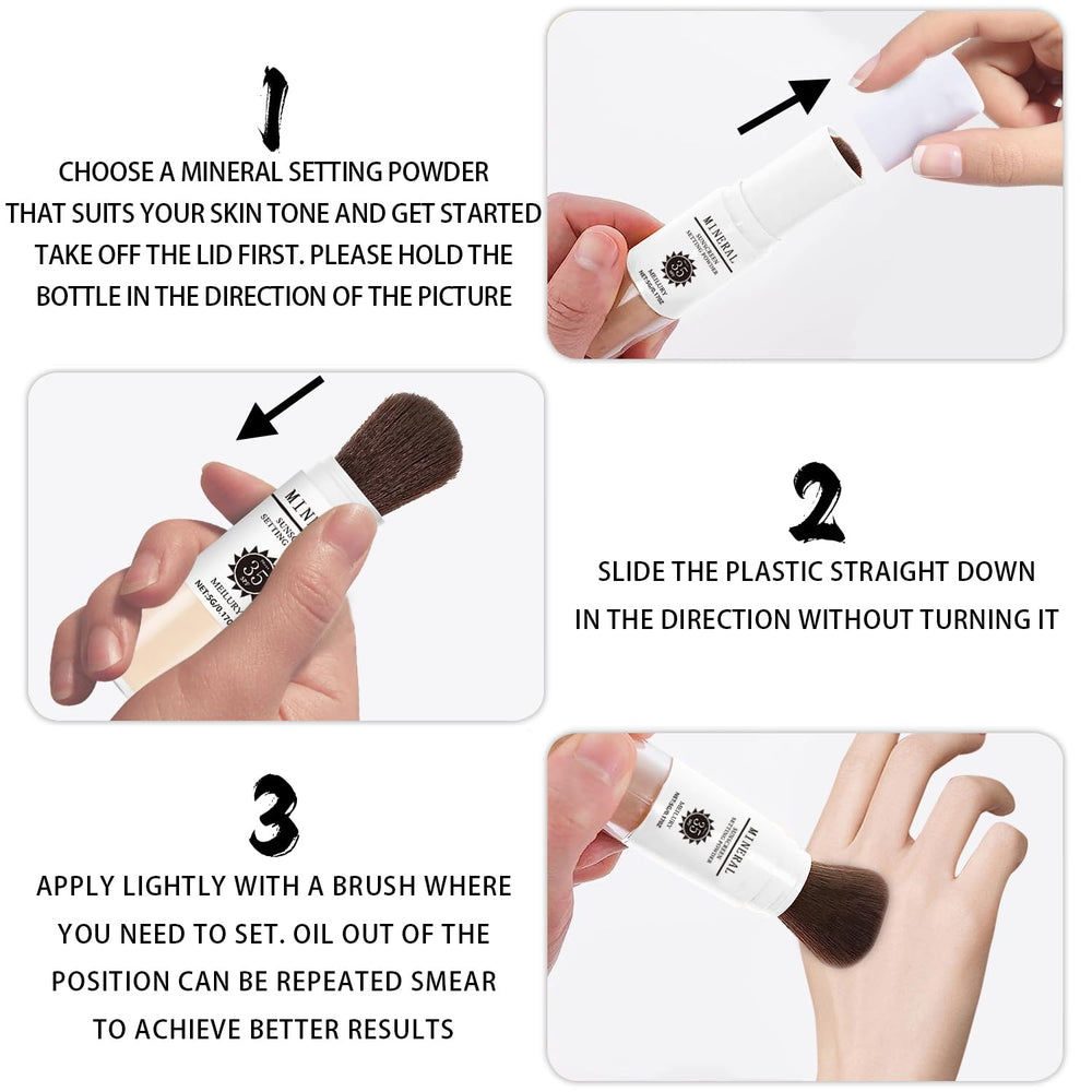 Meilury SPF 35 setting powder suitable for sensitive skin and all skin tones