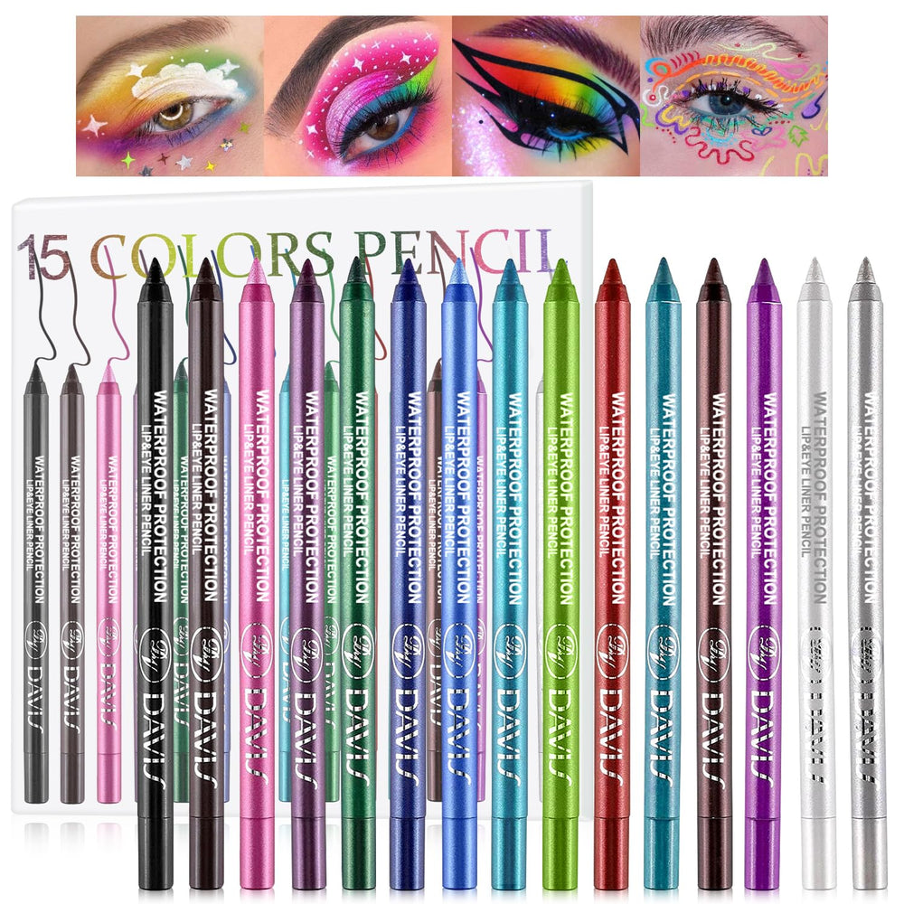 Meilury Colorful Eyeliner Pen Set swatch shows vibrant pigment options for bold looks